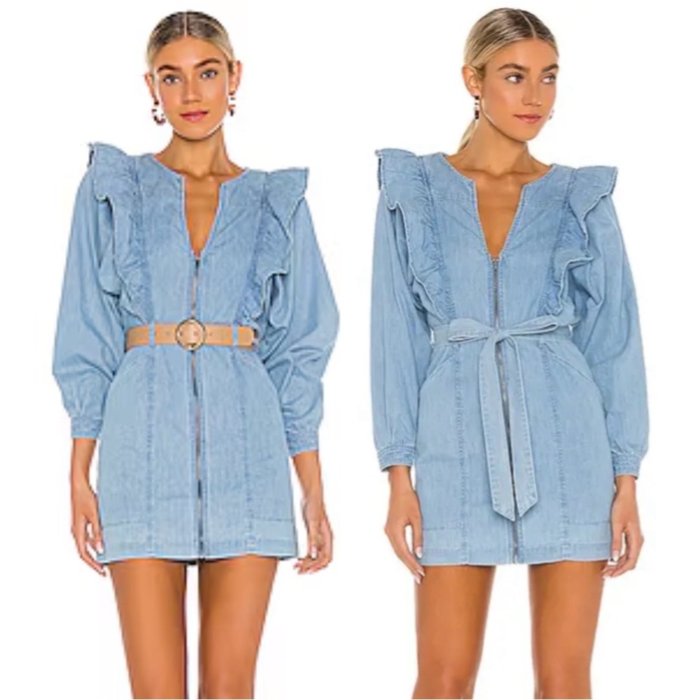Free People Imogene Mini Dress in May Blue Woman’s Size S